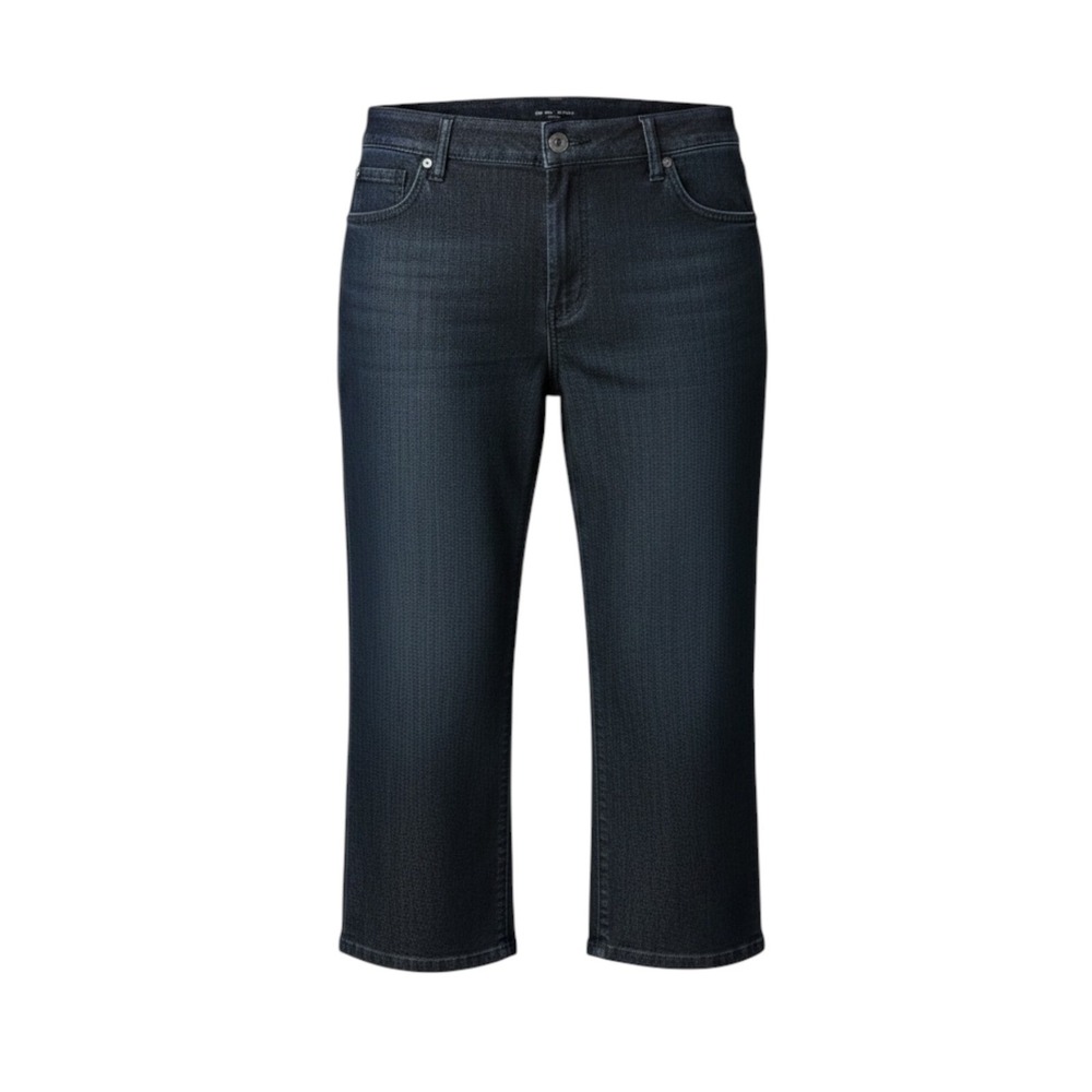 Gap Hip Slung Fit Dk Wash Stretch Denim Capri Cropped Jeans Womens Size 18 Blue